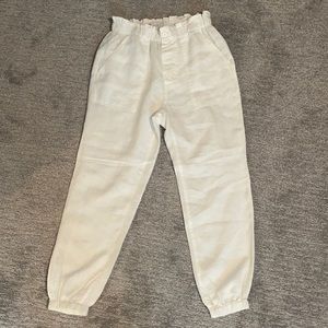 Josie white linen pants - xs